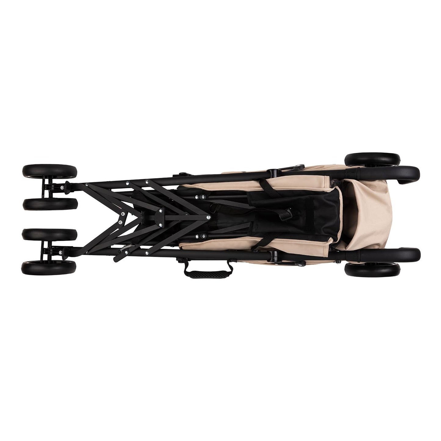 MoMi AKIRA Kinderbuggy Kinderwagen ab 6 Monaten (bis 15 kg), verstellbarer 5-Punkt-Sicherheitsgurt, Babytasche, Einkaufskorb, Regen- und Insektenschutz.
