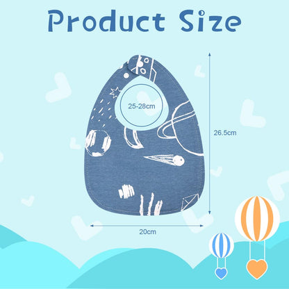 Vicloon Baby Bibs, 8 Pack Soft Absorbent and Waterproof Bibs Dribble Bibs Burp Cloths Baby with Snap Fastener for Baby Boys and Girls Toddlers 