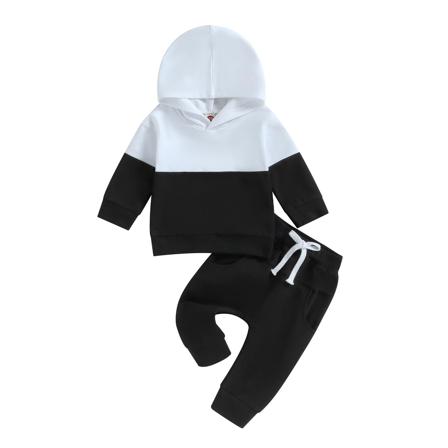 Yassiglia Baby Jungen Kleidung Set Neugeborene Zweiteiler Outfit Kleinkind Herbst Bekleidungssets Jogginganzug für Baby Junge Kapuzenpullover + Hosen Set