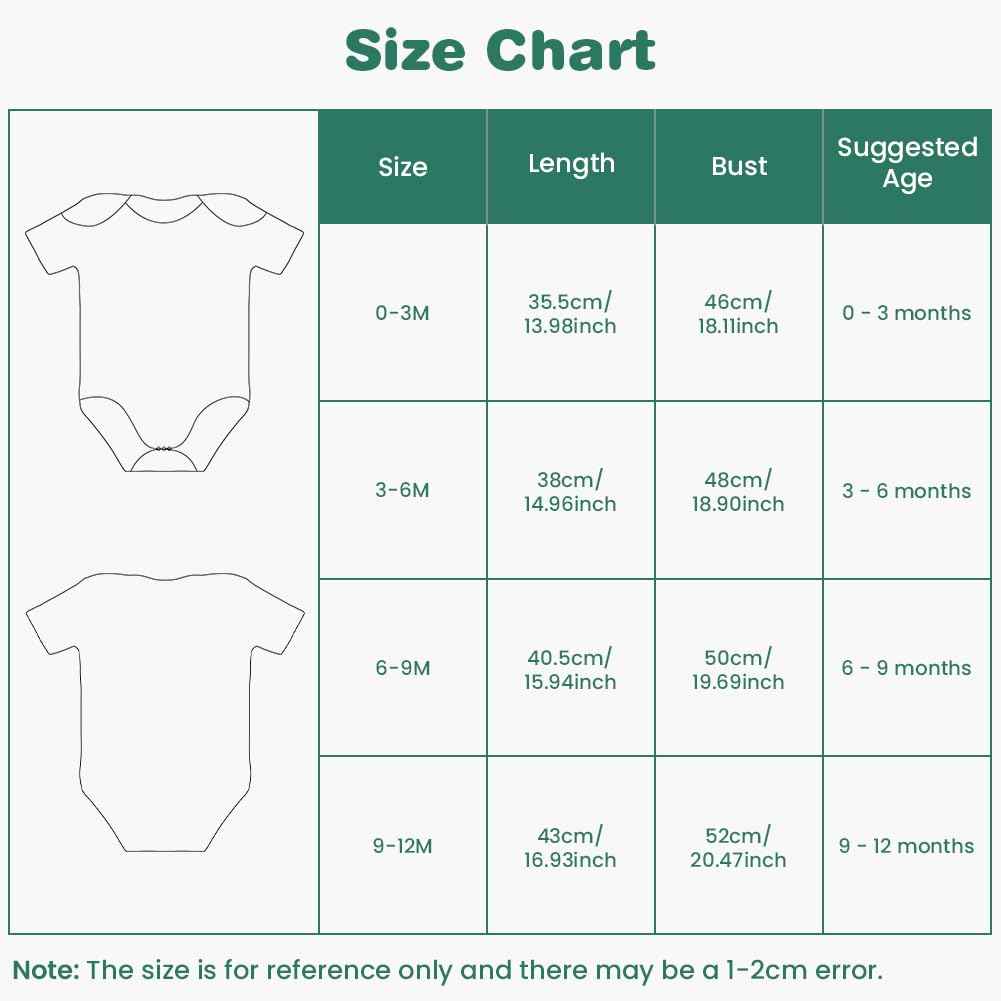 Vicloon Baby Bodysuit Short Sleeve Unisex Baby Set Short Sleeve Bodysuits Made of 100% Super Soft Cotton, Baby Bodysuit with Press Studs for Newborn Baby Boys and Girls 0-3 m/3-6 m/6-9 m/9-12 m