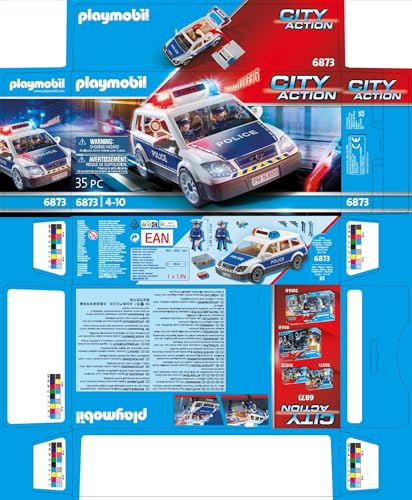 PLAYMOBIL | Action Heroes | Polizei Streifenwagen | Polizeiauto | Spielzeugauto | Spielzeug für Kinder ab 4 Jahren | 71729