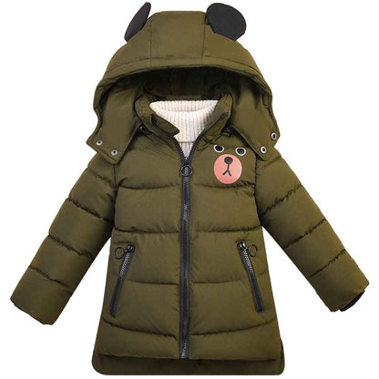 Sxshun Boy's Winter Jacket with Removable Hood Thickened Outdoor Jacket Winter Coat Down Jacket