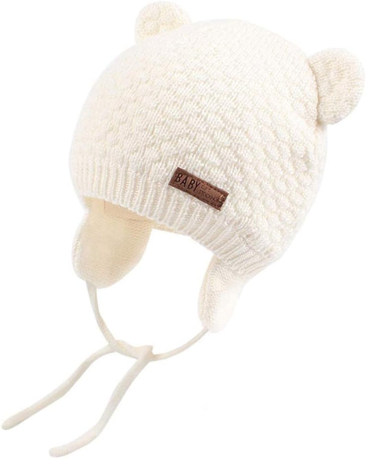 DRESHOW Unisex Baby Mütze Süßer Bär Kleinkind Earflap Beanie Warm für Herbst Wintermütze