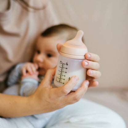 Suavinex, Anti-Colic Babyflasche Zero Zero,mit mittlerem Silikonsauger (M), für Babys ab 3 Monaten, Empfohlen für gestillte Babys und Flaschennahrung, 270 ml, Deep - Meloni2