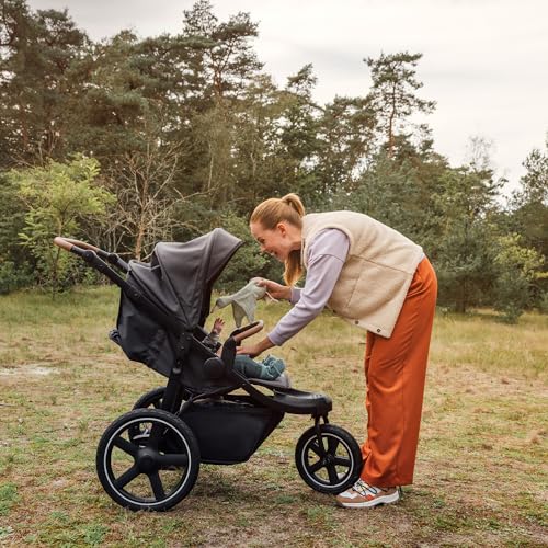 Bebeconfort Indra Stroller, 0-4 Years (22 kg), Quick Automatic Folding Pushchair, Integral Suspension, Small Folding, Flat Reclining Position, Car Seat Compatible, Mineral Graphite