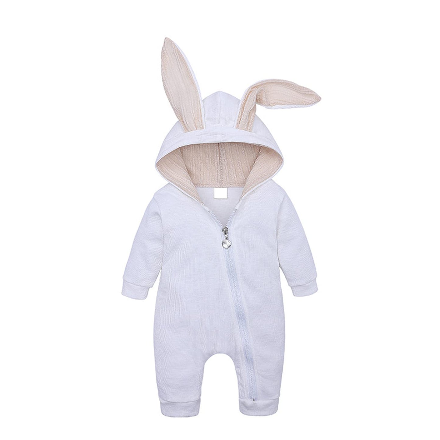 Kleinkind Baby Jungen Mädchen Baumwolle Strampler Langarm Mit Kapuze Reißverschluss Overall Body Baby Herbst Kleidung Pyjamas Outfit