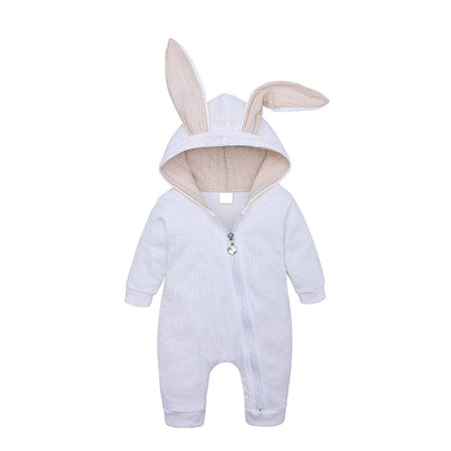Kleinkind Baby Jungen Mädchen Baumwolle Strampler Langarm Mit Kapuze Reißverschluss Overall Body Baby Herbst Kleidung Pyjamas Outfit