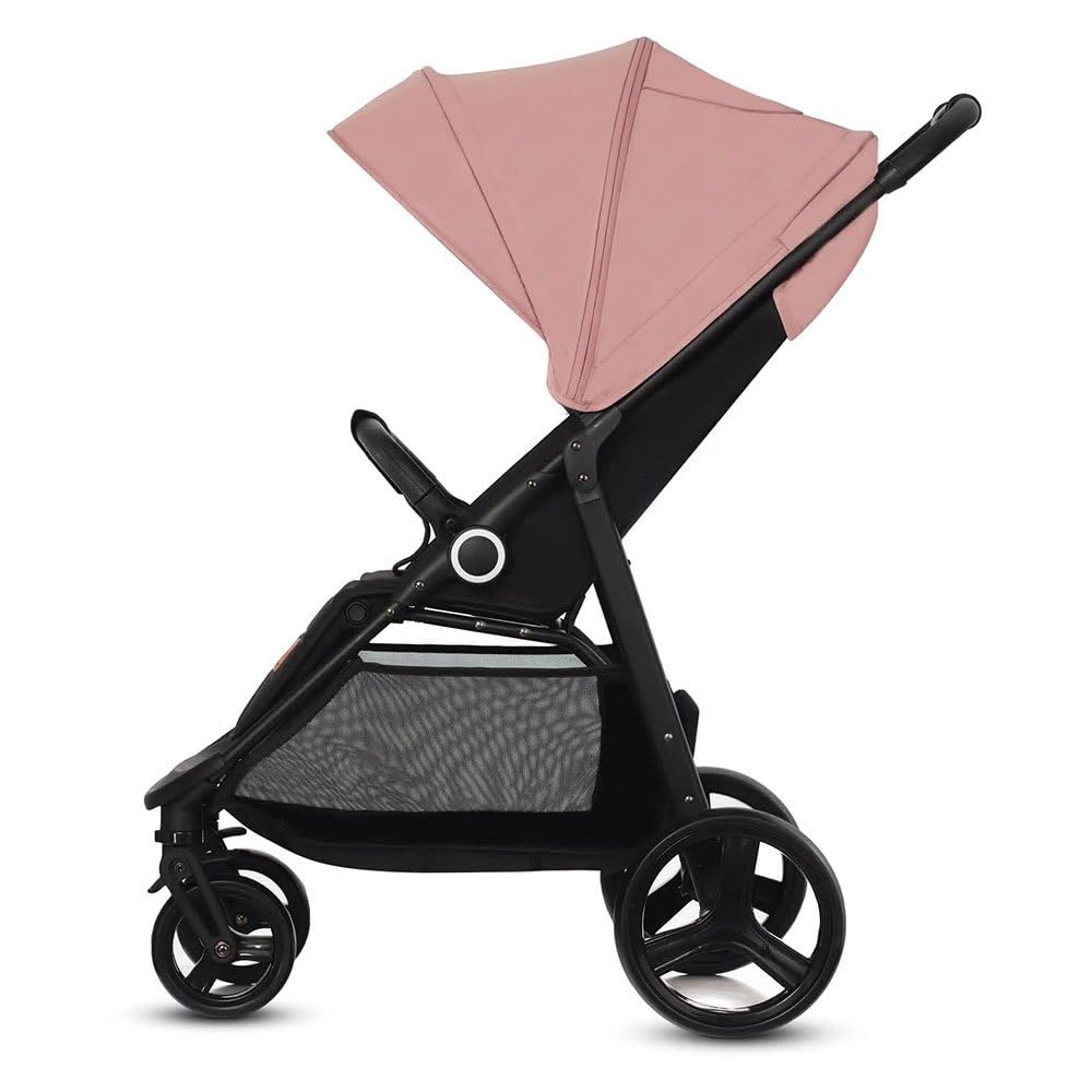 Kinderkraft GRANDE PLUS Kinderkraft Buggy von Geburt bis 22 kg, Zusammenklappen mit einer Hand, Liegeposition, großes Verdeck mit Fenster, alle 4 Räder gedämpft, geräumige Sitz, Grau - Meloni2