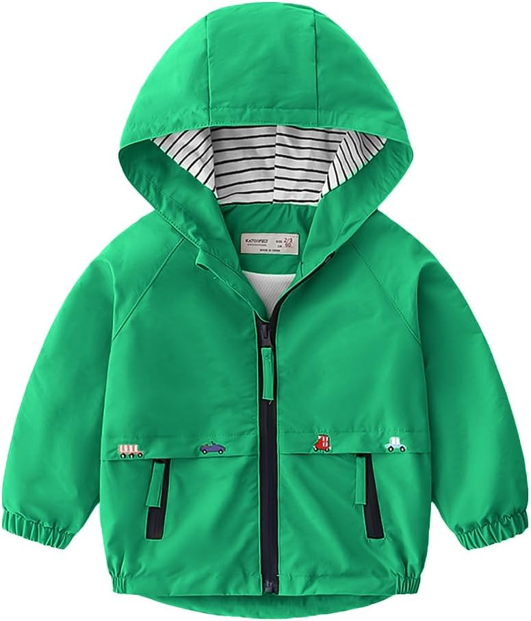 Volunboy Baby Kapuzen Jackets, Jungen Langarm Winddicht Mantel Cartoon Aufdruck Jacken