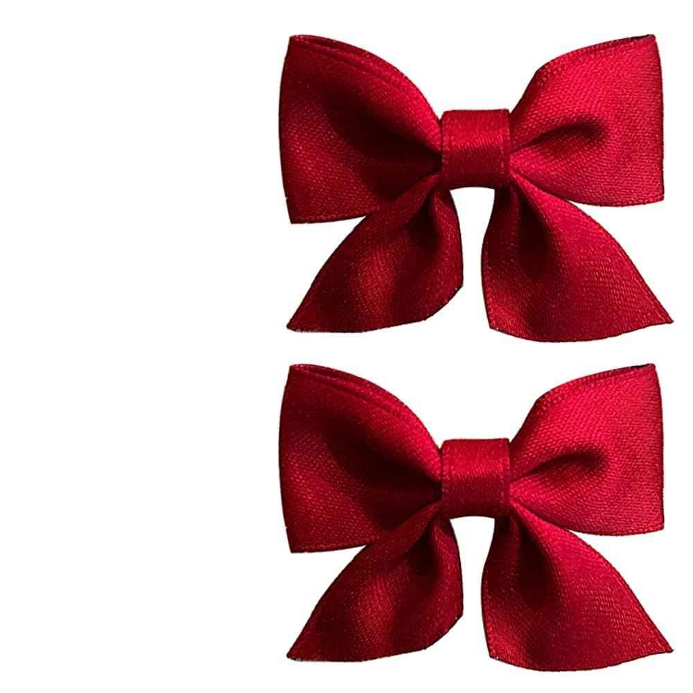 Hair Clips 2 Pieces Bow Hair Clips Hair Clips Hair Bows Girls Ponytail Holder Metal Clips Hair Bow for Women Girls Toddlers Kids