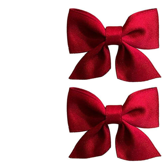 Hair Clips 2 Pieces Bow Hair Clips Hair Clips Hair Bows Girls Ponytail Holder Metal Clips Hair Bow for Women Girls Toddlers Kids