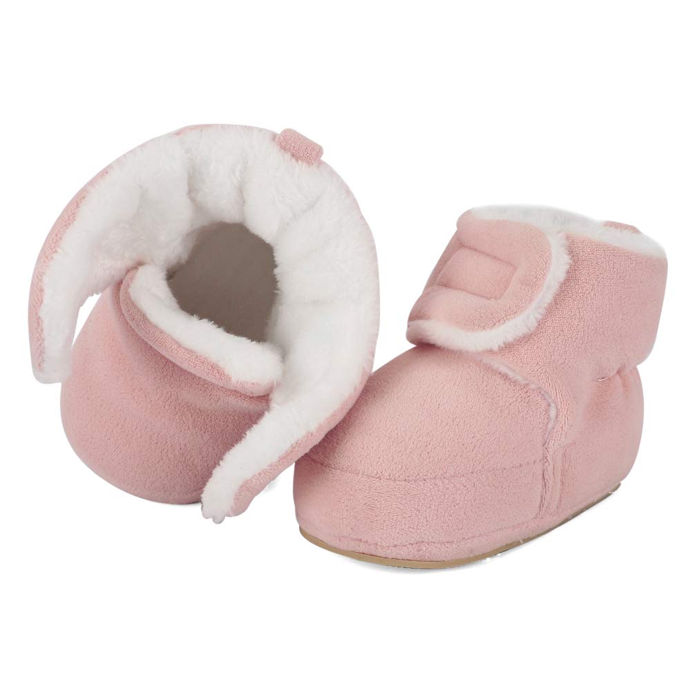 Unisex Baby Boys Girls Warm Winter Boots Rubber Sole Non-Slip Winter First Walking Shoes