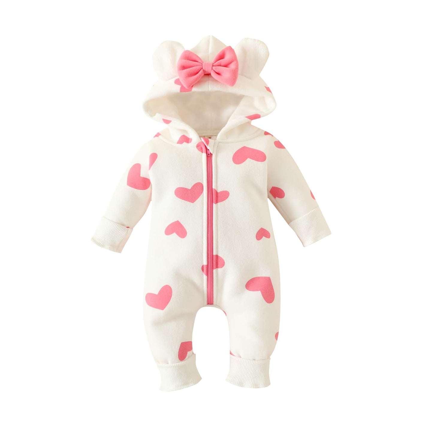 Baby Strampler Neugeborenen Herbst Winter Overall Kleinkind Tier Kostüm Overall mit Kapuze Langarm Bodysuit für Baby Mädchen Jungen Kuscheln