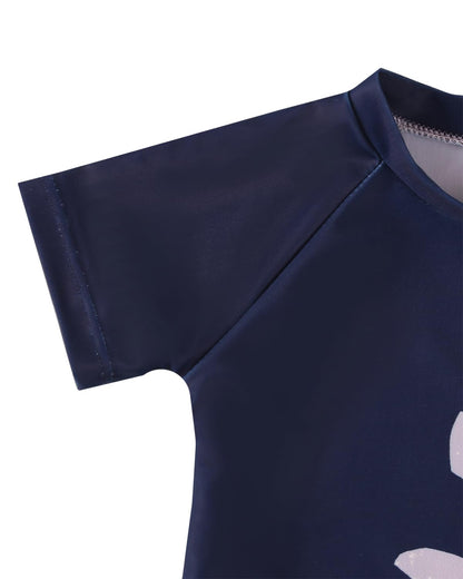 Uv Kleidung Baby Badeanzug Junge Zweiteilig Kurzärmel Schwimmshirt Badeshorts Uv Schutzkleidung 3 Monate-3 Jahre