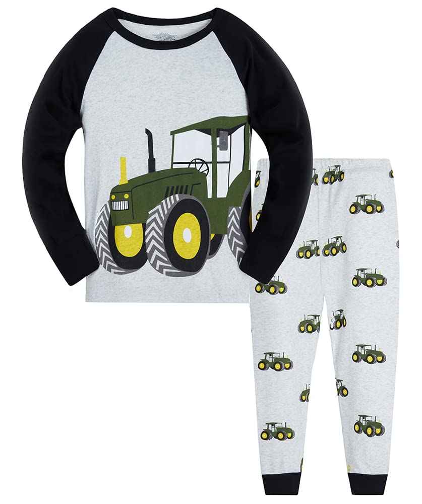 TEDD Boys’ Pyjamas, Dinosaur Long-Sleeve Two-Piece Pyjamas, Kids’ Cotton Pyjama Set, Winter, Christmas Sleepwear, Size 1–12 Years