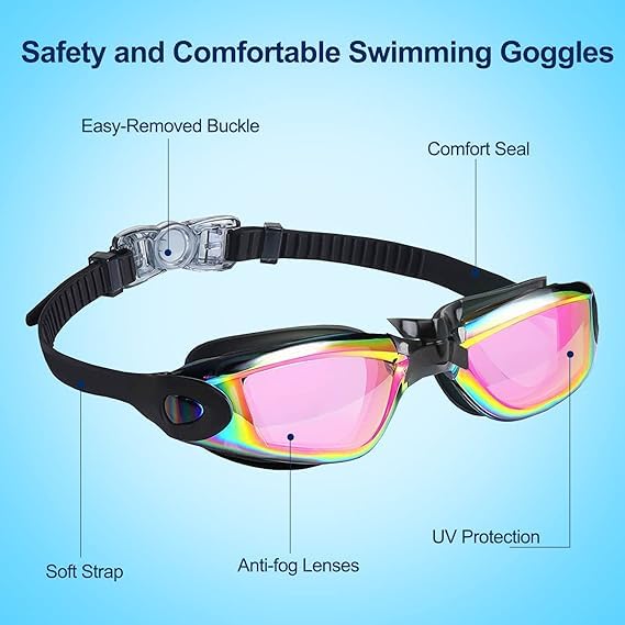 faliring Schwimmbrille Kinder, 2 Stück taucherbrille kinder Junior 3-15 Jahre, Gläsern Wassersport Schwimmbrillen Swimming Goggles Geschenke für Mädchen Jungen