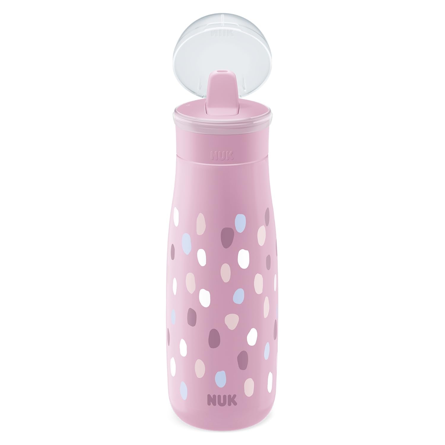 NUK Kiddy Cup Night Trinklernflasche | Schnabeltasse mit Leuchteffekt | 12+ Monate | Auslaufsicher mit harter Trinktülle | Clip und Schutzkappe | BPA-frei | 300 ml | Planeten (blau), 10255678 - Meloni2