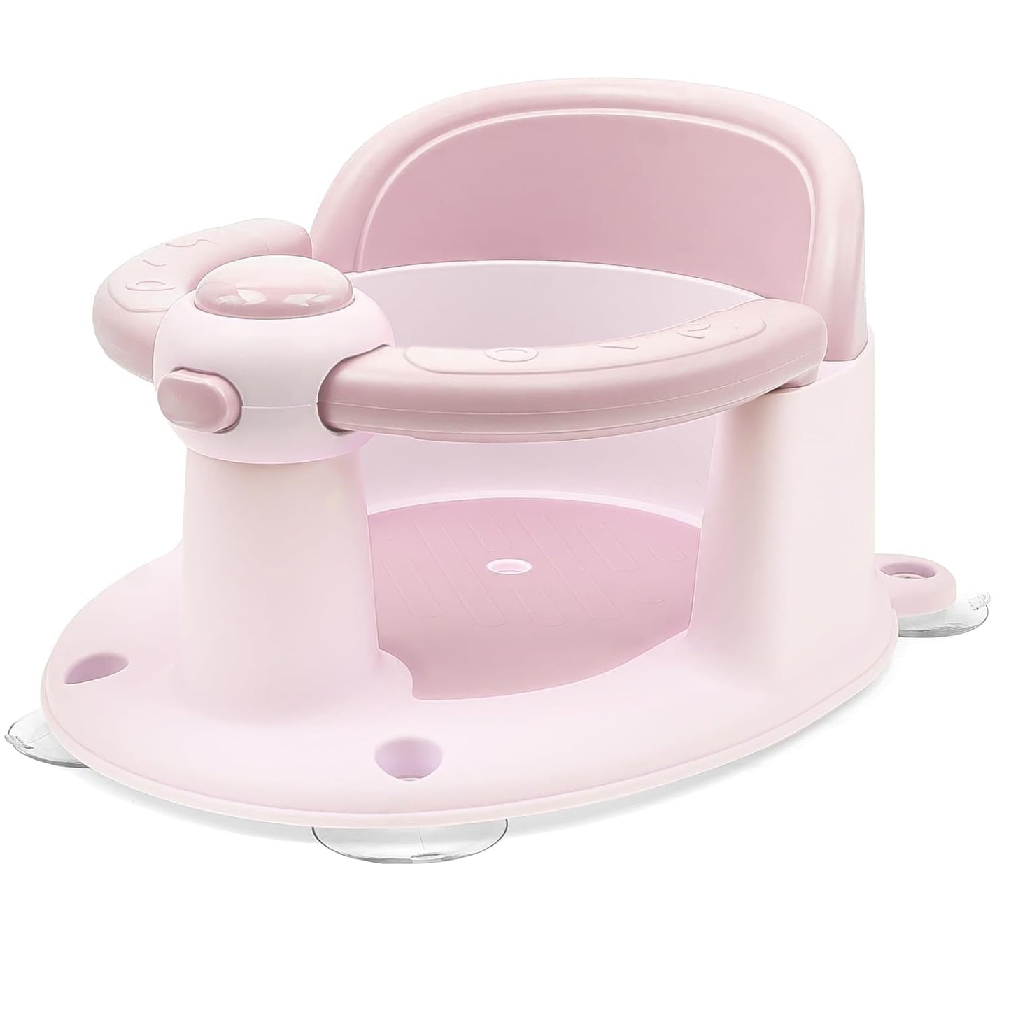 Baby Bath Seat for Babies from 6 Months, Non-Slip Baby Bath Chair, Portable Bath Seat with Suction Cups, Baby Bathtub Toddler Bath Support for Shower (Yellow)