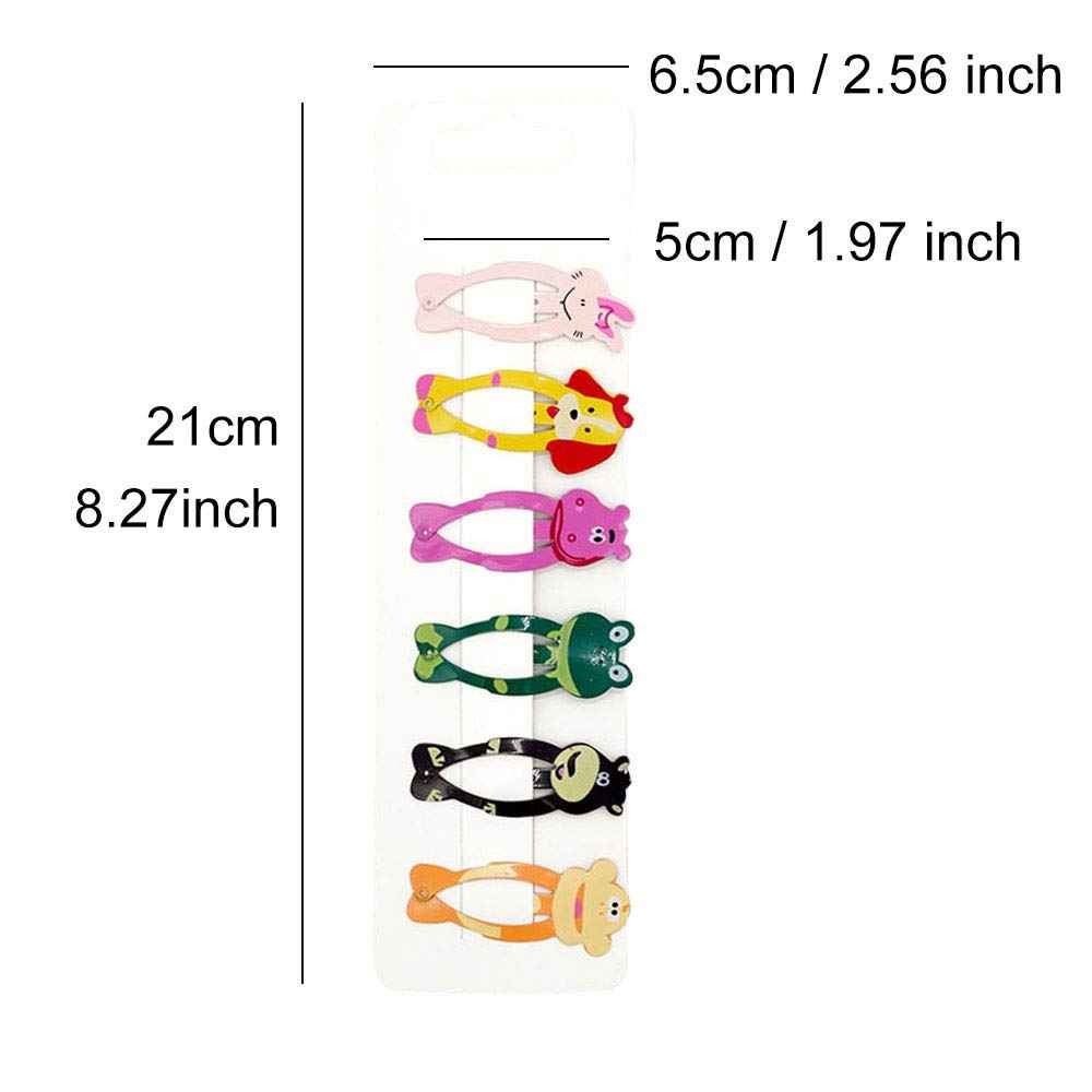 Pack of 18 Fashion Animal Hair Pins, Children's Hair Clips, Cartoon Clips, Accessories for Baby, Toddlers, Girls, Children, Multicoloured
