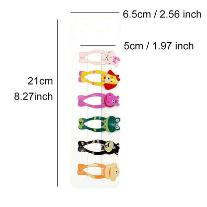 Pack of 18 Fashion Animal Hair Pins, Children's Hair Clips, Cartoon Clips, Accessories for Baby, Toddlers, Girls, Children, Multicoloured