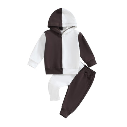 Yassiglia Baby Jungen Kleidung Set Neugeborene Zweiteiler Outfit Kleinkind Herbst Bekleidungssets Jogginganzug für Baby Junge Kapuzenpullover + Hosen Set