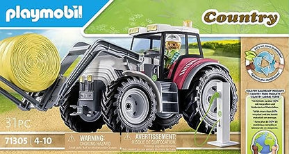 PLAYMOBIL Country 71442 Traktor mit Anhänger und Wassertank, frische Ernte auf dem Bauernhof, spielerisches Lernen über die Umwelt, nachhaltiges Spielzeug für Kinder ab 4 Jahren