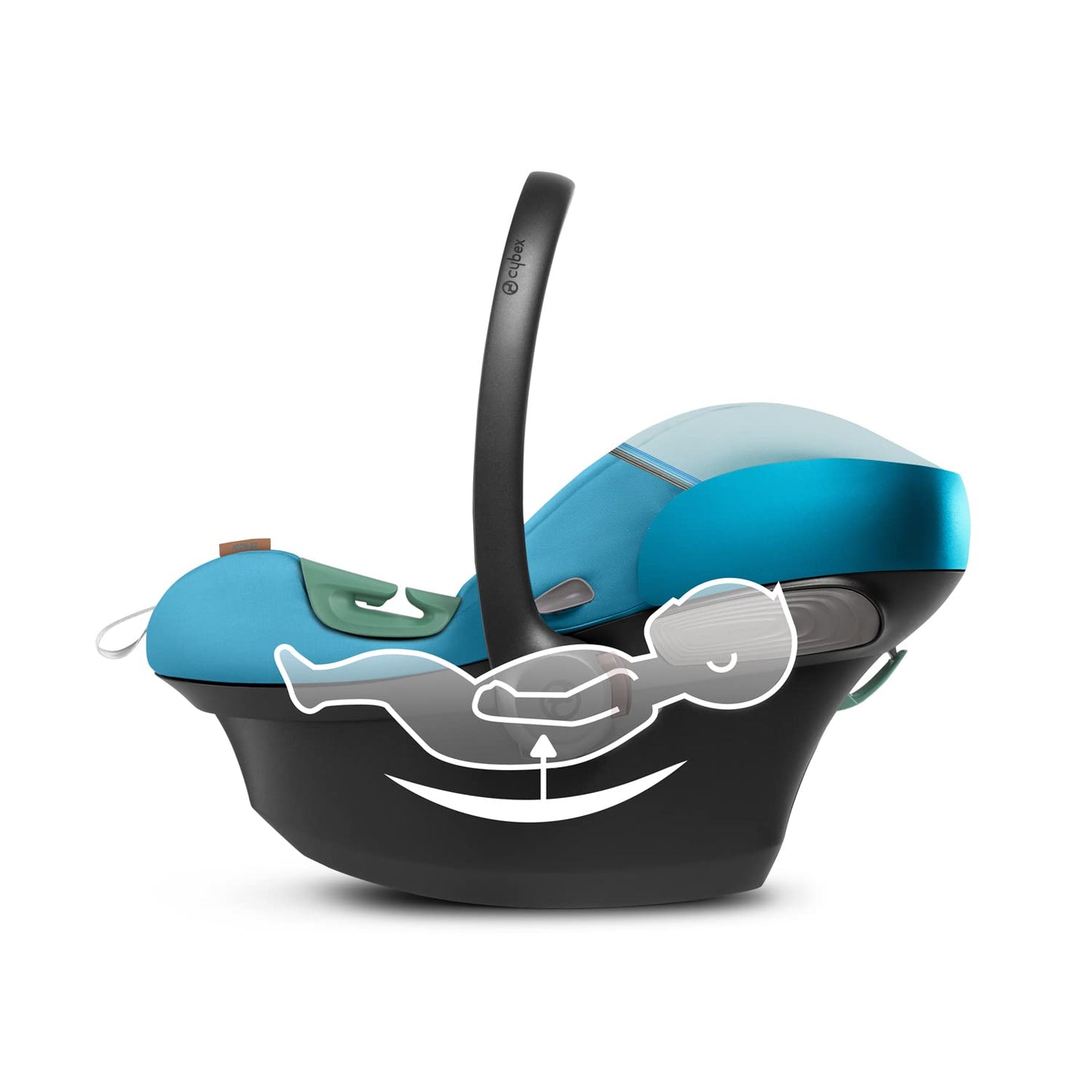 CYBEX Gold Babyschale Aton S2 i-Size, Ab Geburt bis ca. 24 Monate, Max. 13 kg, Inkl. Neugeboreneneinlage, SensorSafe kompatibel, Ocean Blue - Meloni2