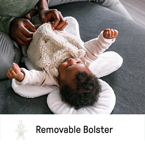Ingenuity, InLighten Babywippe Babyschaukel mit Lichtern, Nate Bunny, Spielzeugleiste, Vibrationen, Geräuschen, Tummy Time Kissenmatte, bis zu 20 lbs, Neugeborenes+