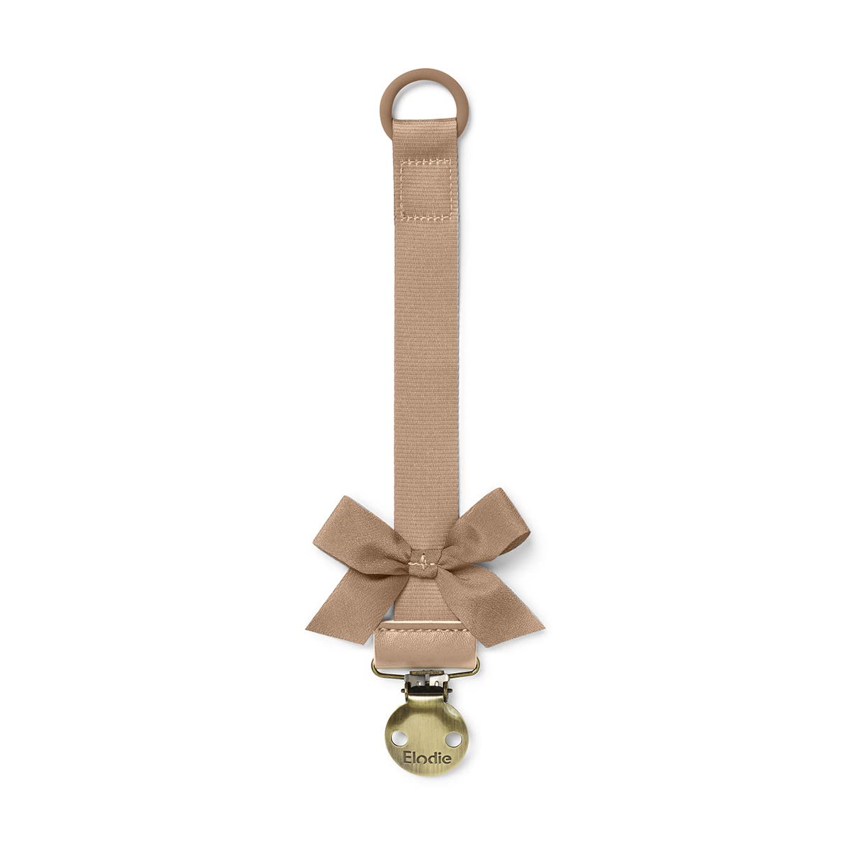 Elodie Details Schnullerkette 2er Pack, aus Stoff und Edelstahl Clip, für Baby Junge und Mädchen, Universal Silikonring, Passend für Alle Schnuller - Powder Pink/Soft Terracotta, Rosa