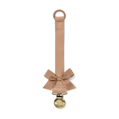Elodie Details Schnullerkette 2er Pack, aus Stoff und Edelstahl Clip, für Baby Junge und Mädchen, Universal Silikonring, Passend für Alle Schnuller - Powder Pink/Soft Terracotta, Rosa