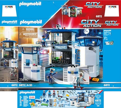 PLAYMOBIL City Action 6872 Polizei-Kommandozentrale mit Gefängnis, für Kinder von 4-10 Jahren