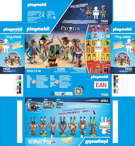 PLAYMOBIL | Pirates | Gefahr durch Riesenhai | Piratenspielzeug | Spielzeugfiguren | Spielzeug für Kinder ab 4 Jahren | 71793