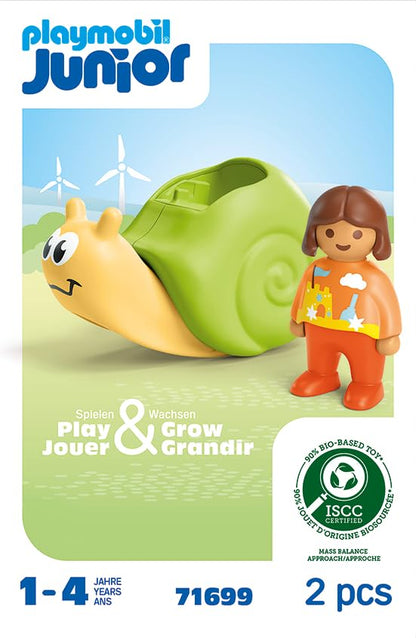 PLAYMOBIL JUNIOR | Tierpension mit Futterspender | nachhaltiges Spielzeug aus biobasierten Kunststoffen | für Kinder ab 1 Jahr | 71690