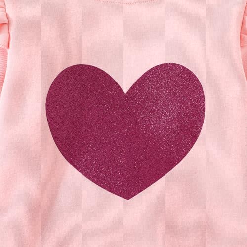 Mädchen Herz Pullover Baumwolle Kinder Valentinstag Sweatshirt Crew Neck Langarm Winter Kleidung Tops 2-7 Jahre