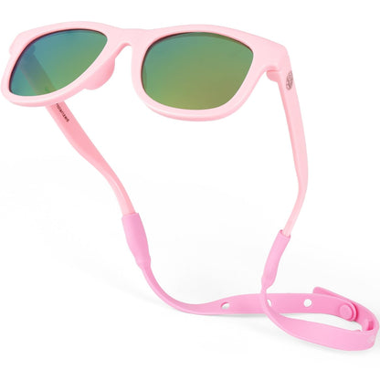 Polarized Baby Sunglasses with Strap - Unbreakable Flexible Toddler Sunglasses for Toddlers Newborn 0-24 Months