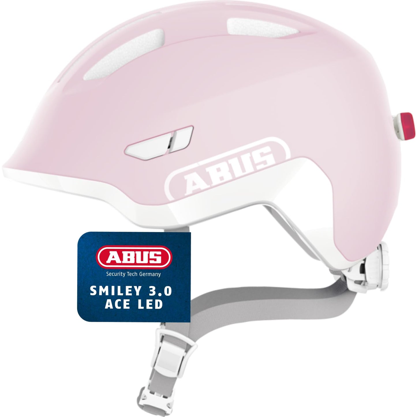 ABUS Kinderhelm Smiley 3.0 ACE LED - Fahrradhelm mit Licht