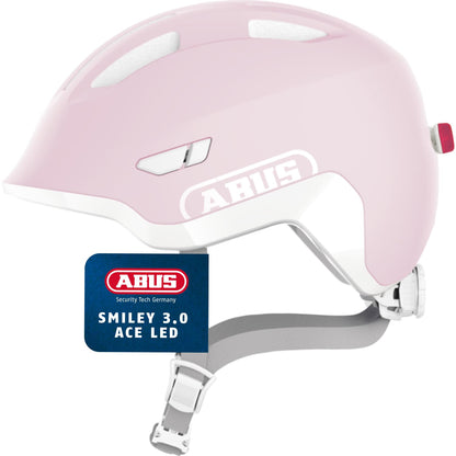 ABUS Kinderhelm Smiley 3.0 ACE LED - Fahrradhelm mit Licht