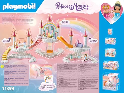 PLAYMOBIL Princess Magic 71360 Heavenly Baby Cloud, Magic Nursery in the Clouds, Includes Baby Cradle, Rocking Horse, Teddy Bear and More, Toy for Children from 4 Years