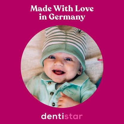 dentistar Silikon Schnuller 3er-Set - Größe 3, ab 14 Monate - Zahnfreundlicher Nuckel mit Dentalstufe – BPA-frei - Made in Germany - Blumen, Lila