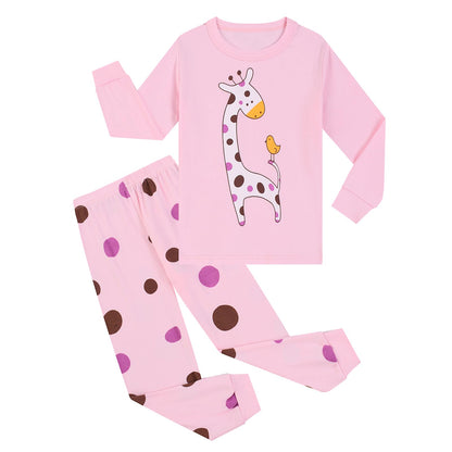 Mädchen Einhorn Kinder Pyjamas Baumwolle Langarm Winter Pyjamas Zwei Stück Größe 3-13 Jahre