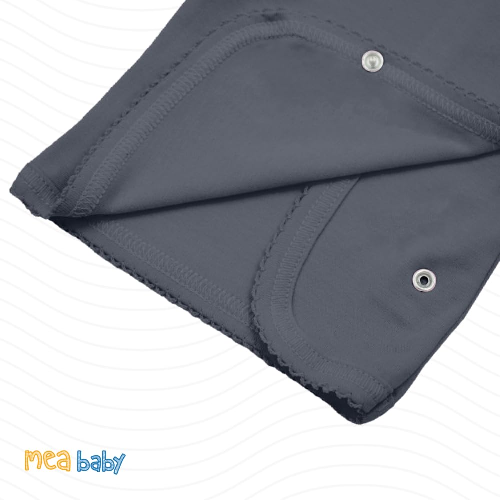 MEA BABY Unisex Baby Wickelshirt Wickeljacke Langarm, 100% Baumwolle im 5er Pack. Wickelshirt für Mädchen, Wickelshirt für Junge