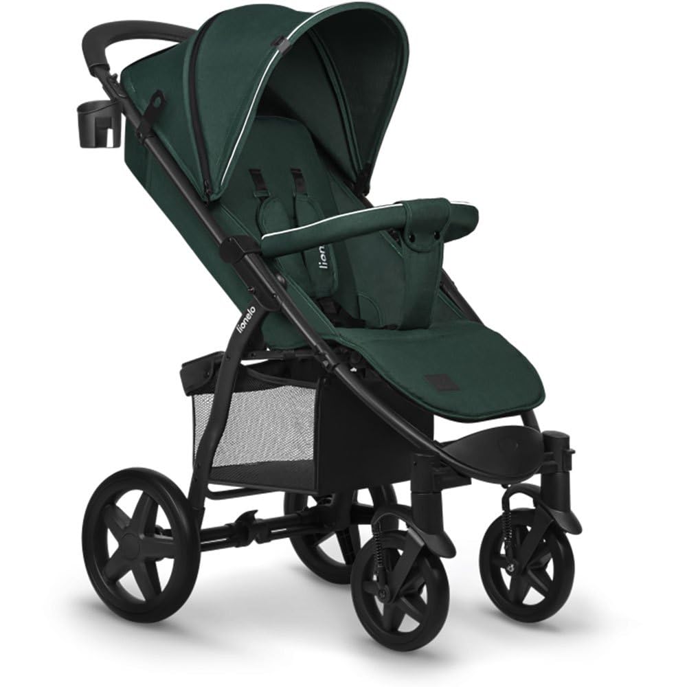 LIONELO Annet Plus Buggy up to 22 kg with Reclining Function, Small Folding Pushchair with Accessories, EVA Foam Wheels, Mosquito Net, Foot Cover Drink Holder, Basket Dreamin