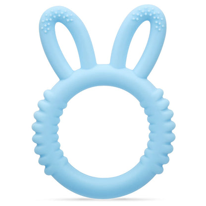 Beißring für Babys, BPA - frei Baby Beißring Spielzeug, Baby Nom Zahnungshilfe für Babys ab 3 Monate - Beissring für Babys in Blau