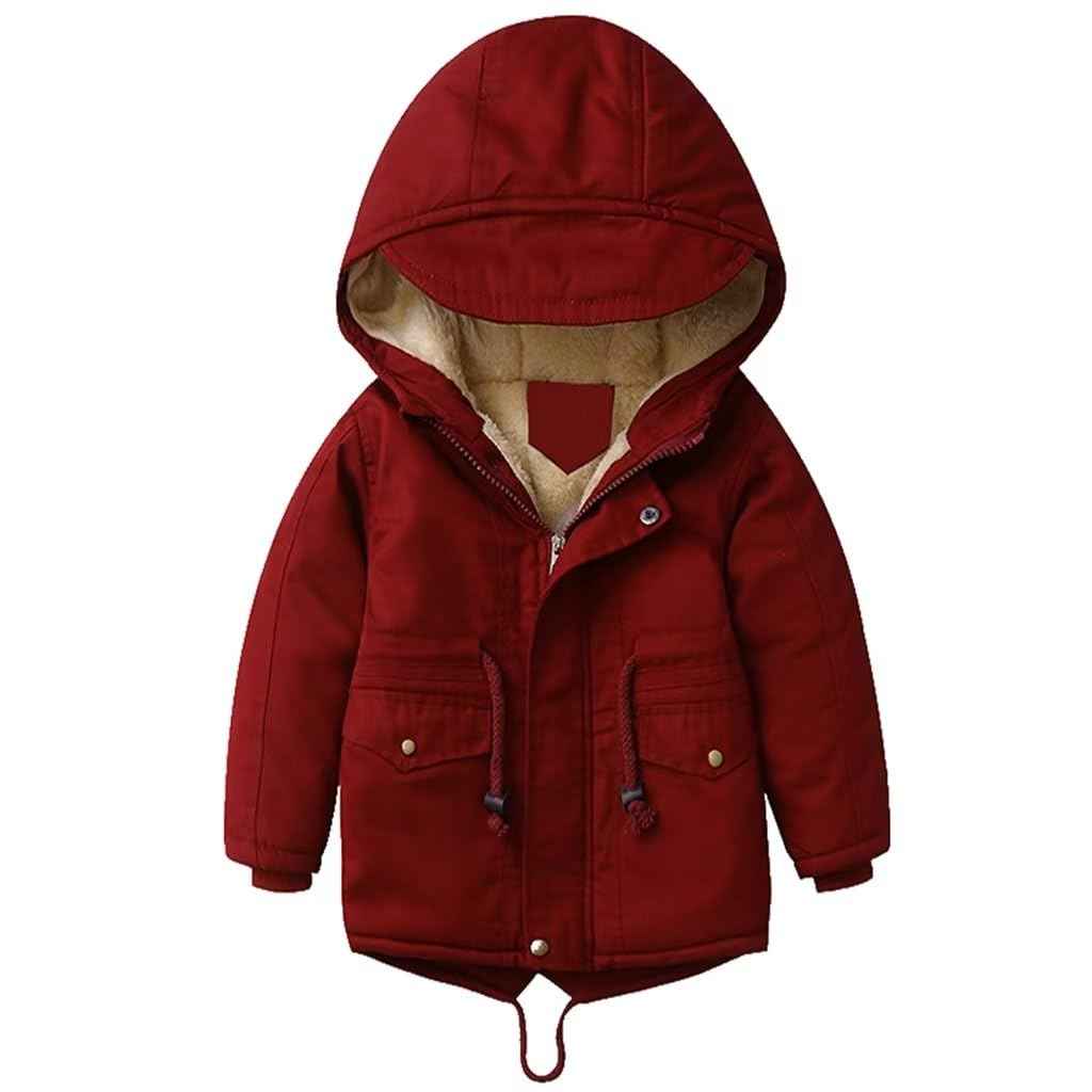 linboo Children's Winter Jacket Boys Girls Warm Lined Blouson Hoodie Thick Coat Parka Baby Winter Coats