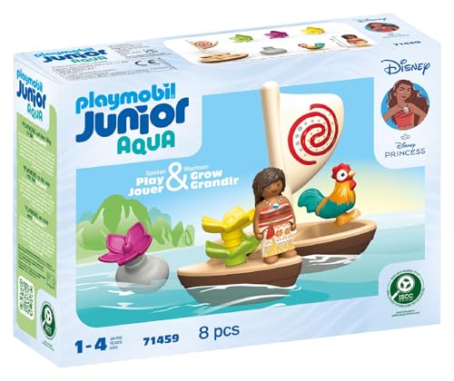 PLAYMOBIL JUNIOR | Disney | Vaianas Katamaran | nachhaltiges Spielzeug aus biobasierten Kunststoffen | für Kinder ab 1 Jahr | 71459