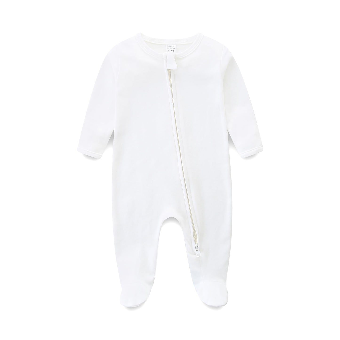 Baby Schlafanzug, Baby Strampler, Neugeborene Strampler Doppelreißverschluss, Baumwolle Langarm Schlafanzug Neugeborene, Schlafstrampler Pyjam Kleidung für Junge Mädchen 0-3 Monate