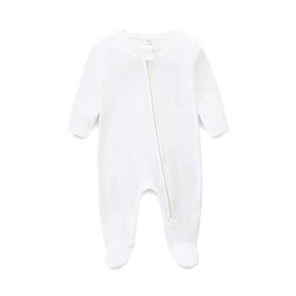 Baby Schlafanzug, Baby Strampler, Neugeborene Strampler Doppelreißverschluss, Baumwolle Langarm Schlafanzug Neugeborene, Schlafstrampler Pyjam Kleidung für Junge Mädchen 0-3 Monate