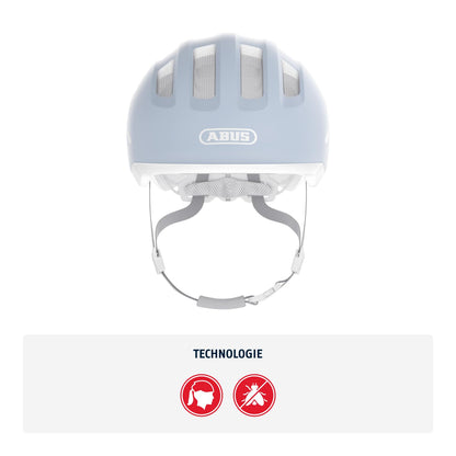 ABUS Kinderhelm Smiley 3.0 ACE LED - Fahrradhelm mit Licht