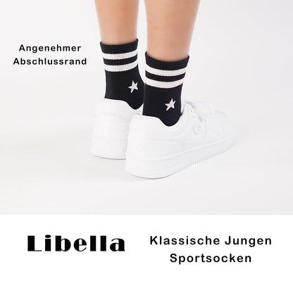 Libella 12 Paar Kindersocken Jungen Mädchen Sportsocken Fussball Wintersocken Baumwolle bunt Cotton modische makronen Füßlinge 2889VA
