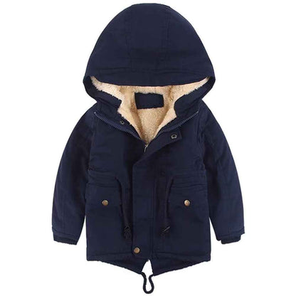 linboo Children's Winter Jacket Boys Girls Warm Lined Blouson Hoodie Thick Coat Parka Baby Winter Coats